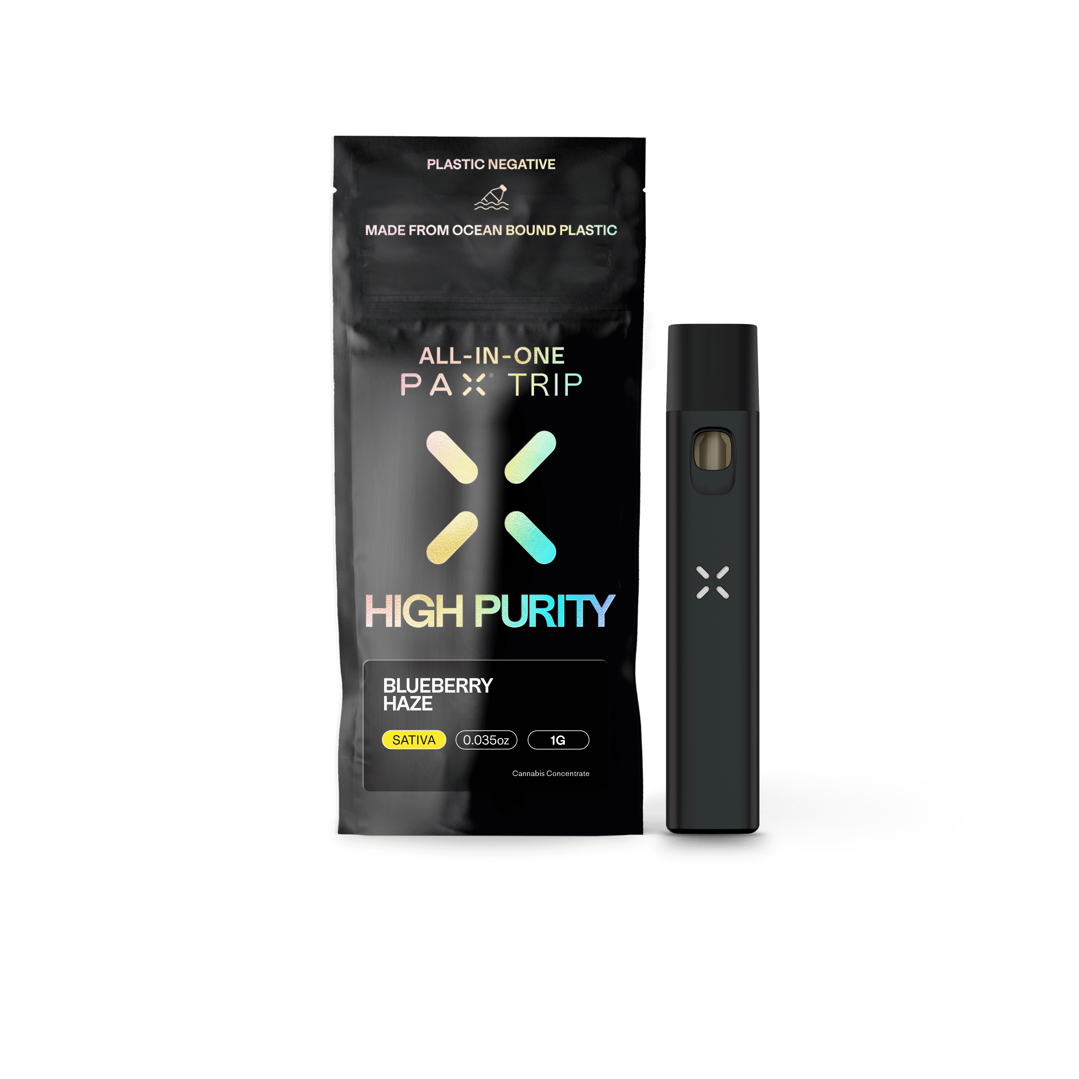 PAX Trip All-In-One High Purity THC 1g Sativa Blueberry Haze