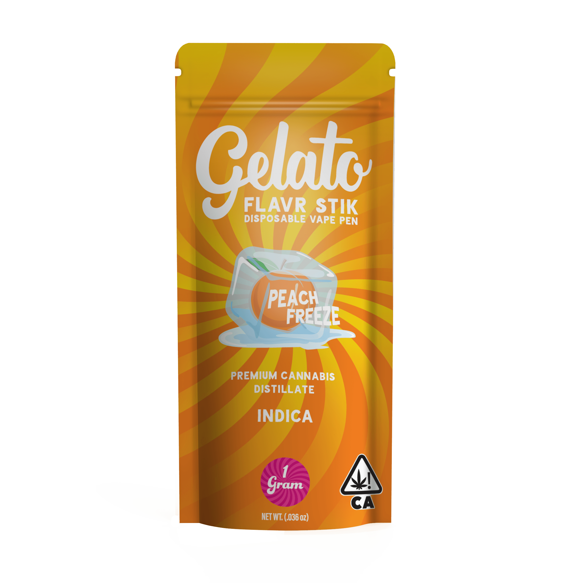 Gelato Flavors All-In-One 1g Indica Peach Freeze 10pk
