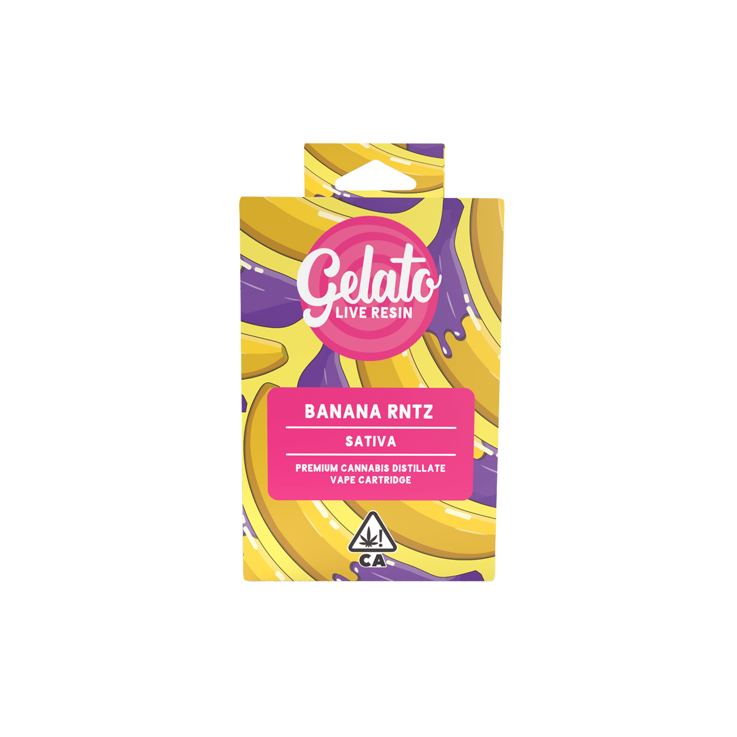 Gelato Live Resin Cartridge 1g Sativa Banana Rntz 10pk