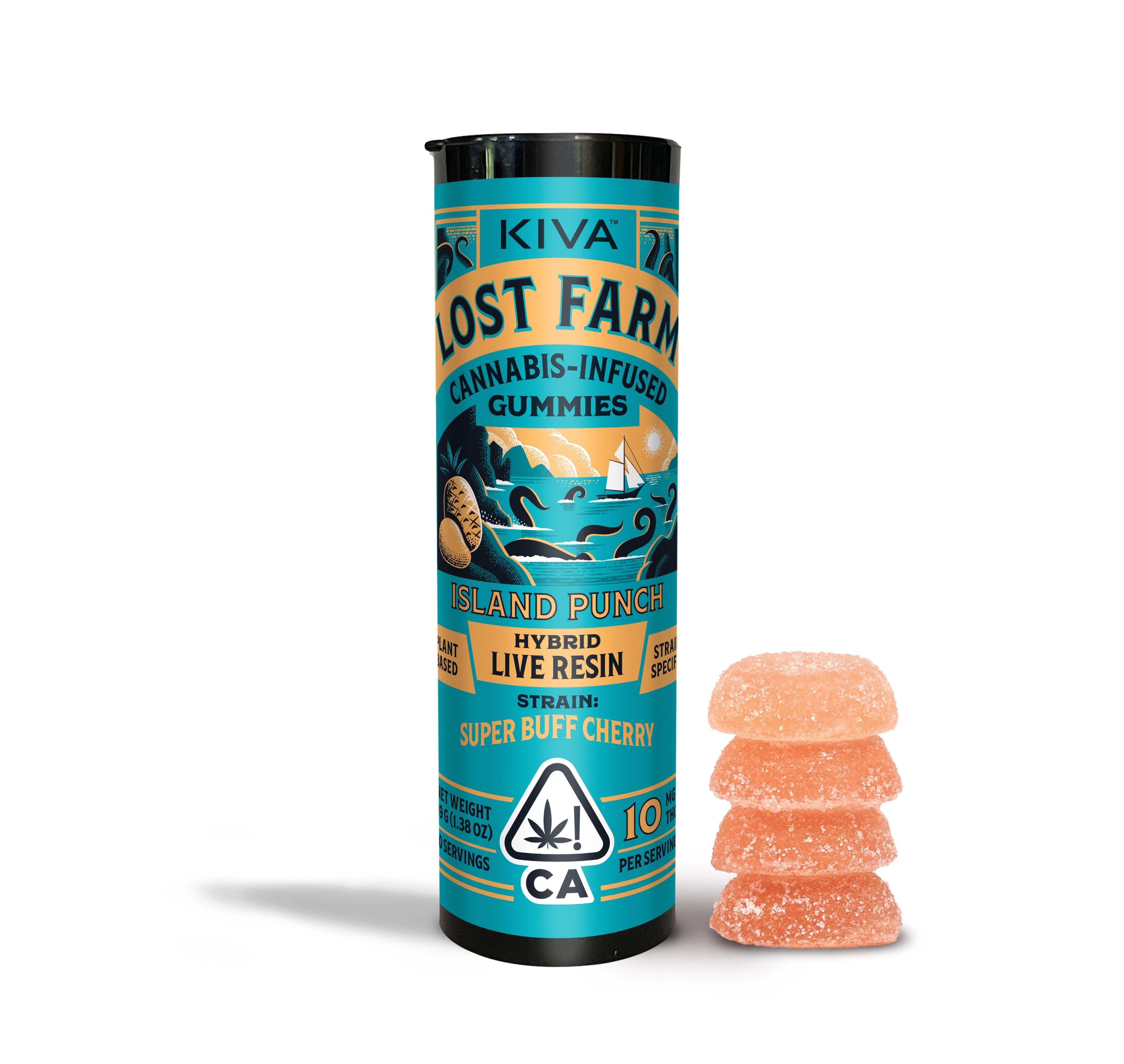 Lost Farm Gummies Island Punch x Super Buff Cherry Resin 100mg 10ct