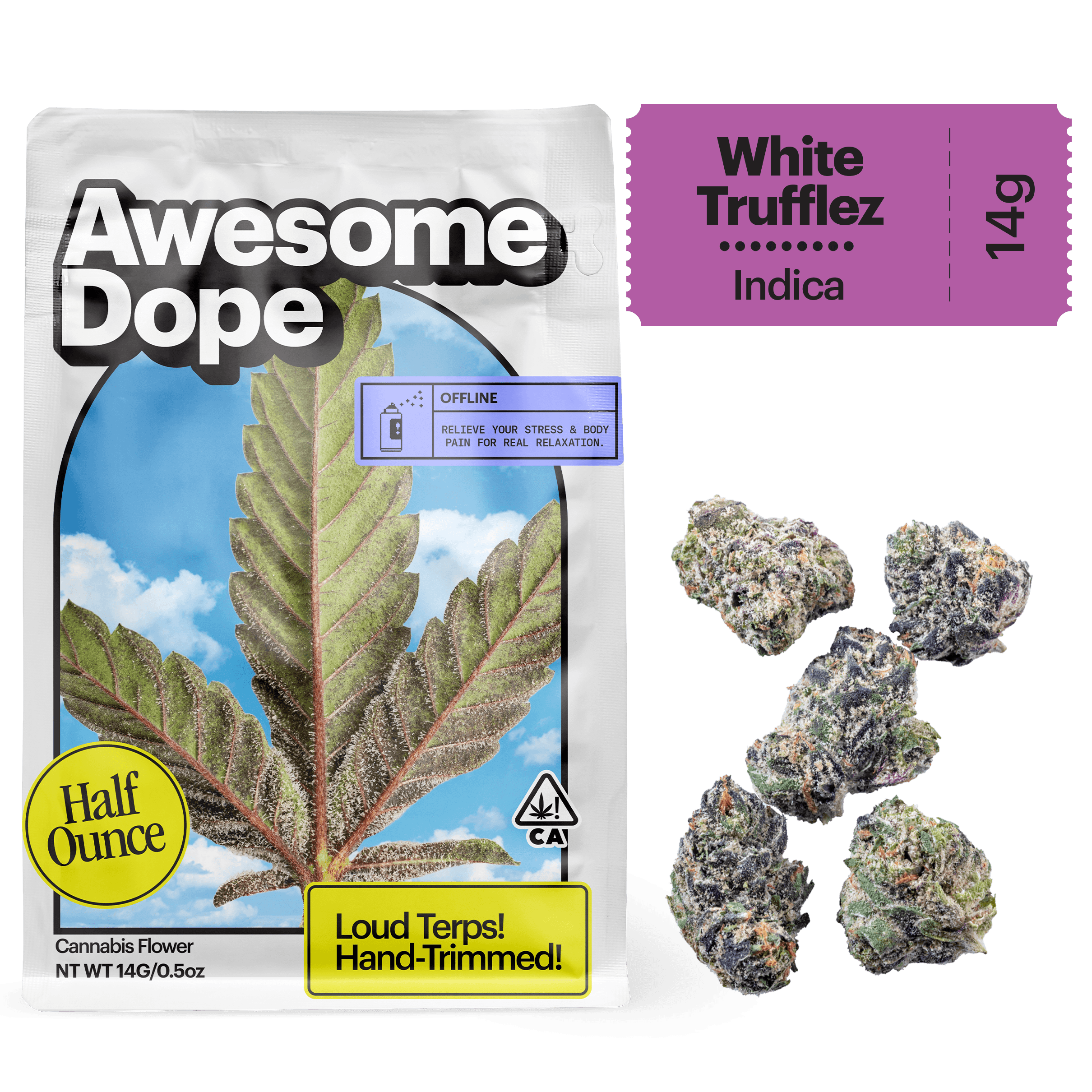 Awesome Dope Smalls Flower 14g Indica White Trufflez