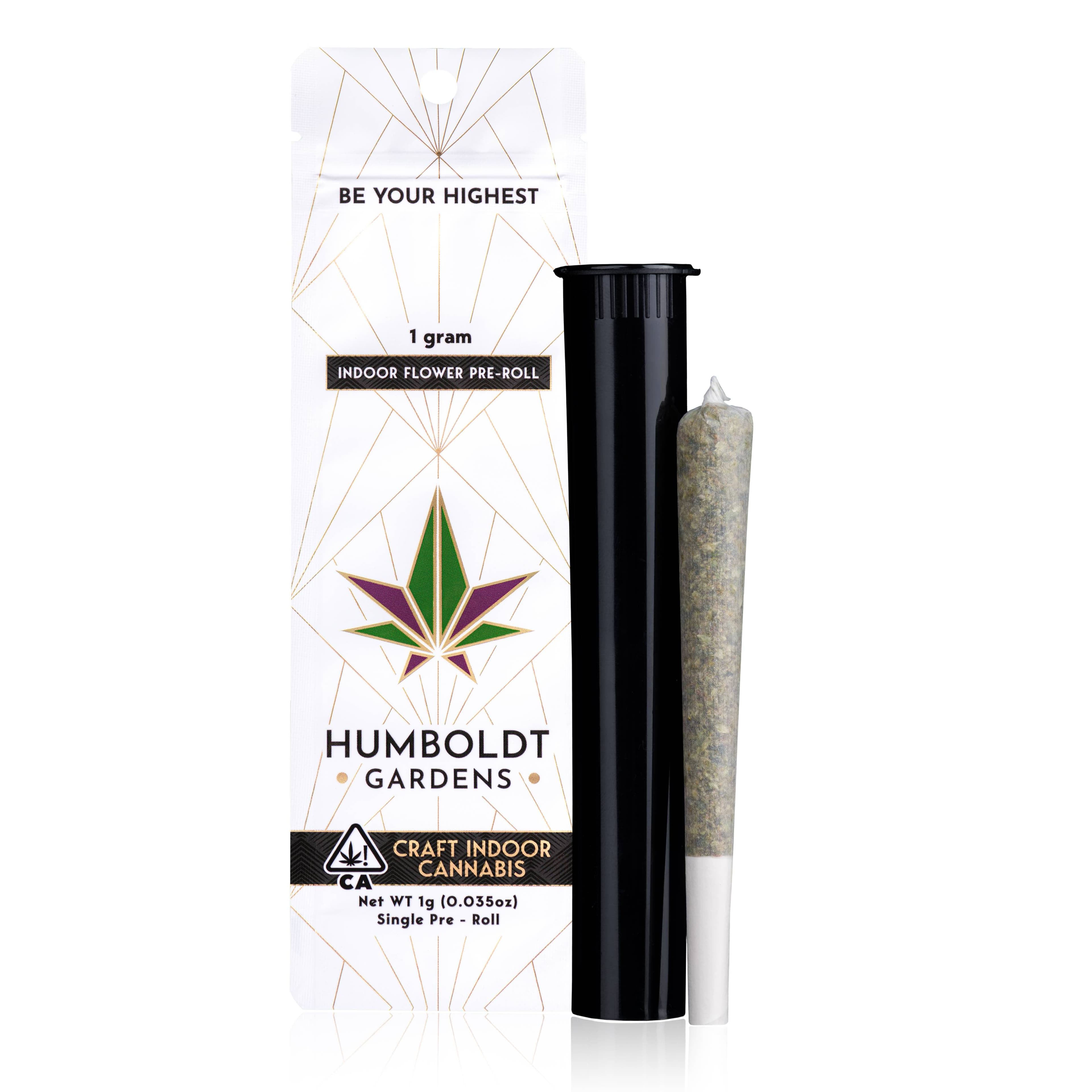 Humboldt Gardens Indoor Preroll 1g Indica Headband