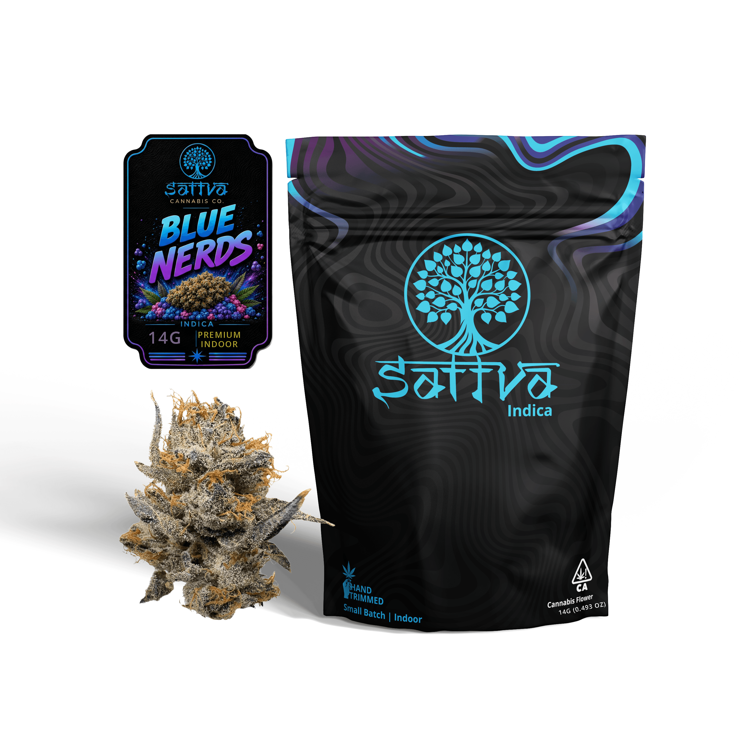 Sattva Cannabis Flower 14g Indica Blue Nerdz