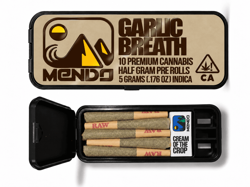 Mendo Preroll 0.5g Indica Garlic Breath 10pk 5.0g