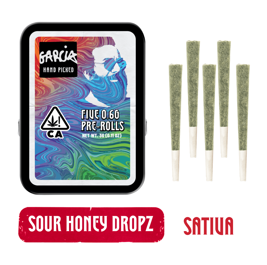 Garcia Hand Picked Preroll .6g Sativa Sour Honey Dropz SHR 5pk 3g