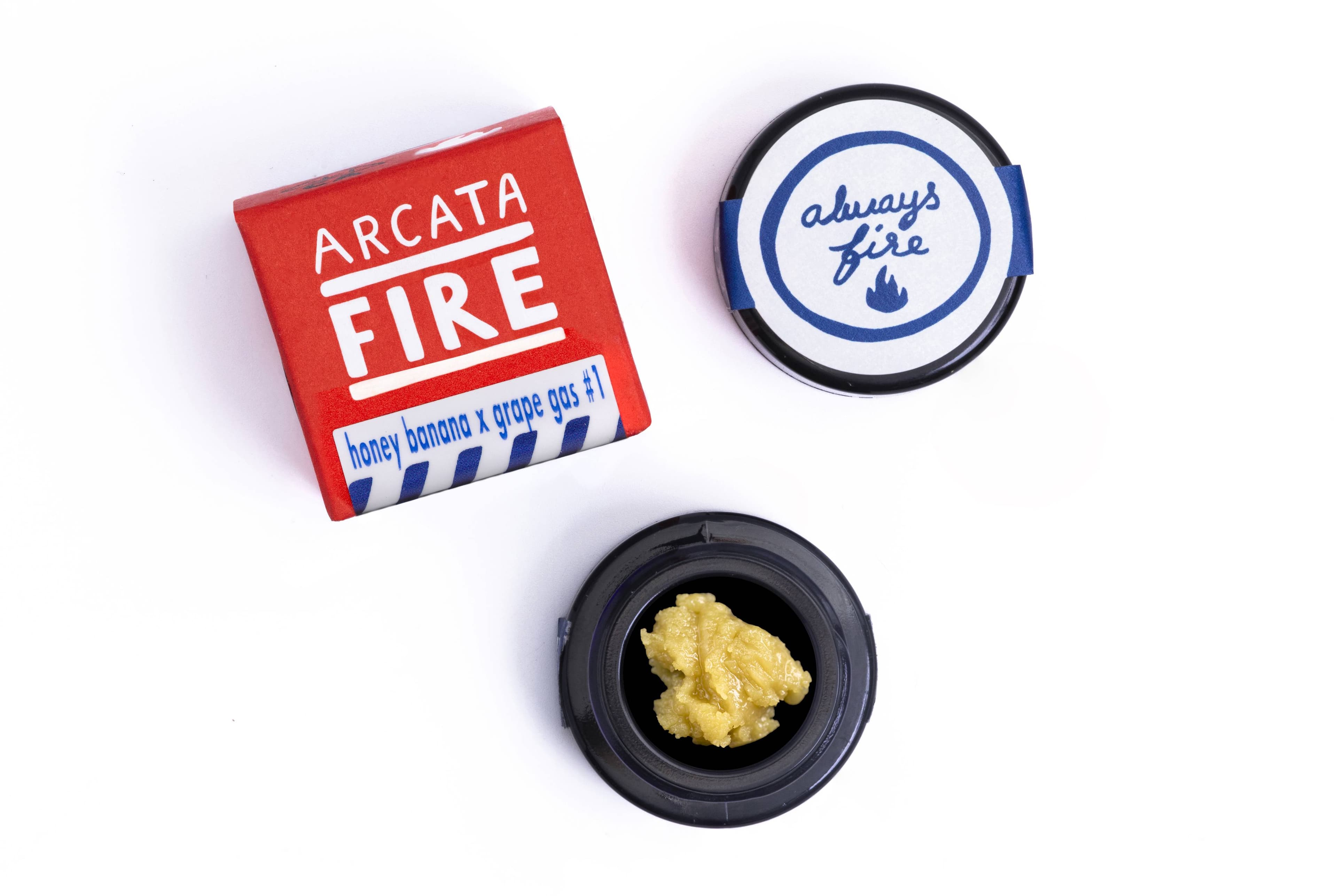 Arcata Fire T1 100% Live Rosin Cold Cure Concentrate 1g Hybrid Honey Banana x Gr