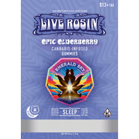 Emerald Sky Live Rosin Gummies 10ct 100mg Sleep Epic Elderberry 10:2:4 THC/CBD/CBN