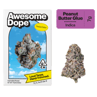 Awesome Dope Indoor Flower 7g Indica Peanut Butter Glue