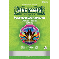 Emerald Sky Live Rosin Gummies 10ct 100mg Hybrid Watermelon Wonder