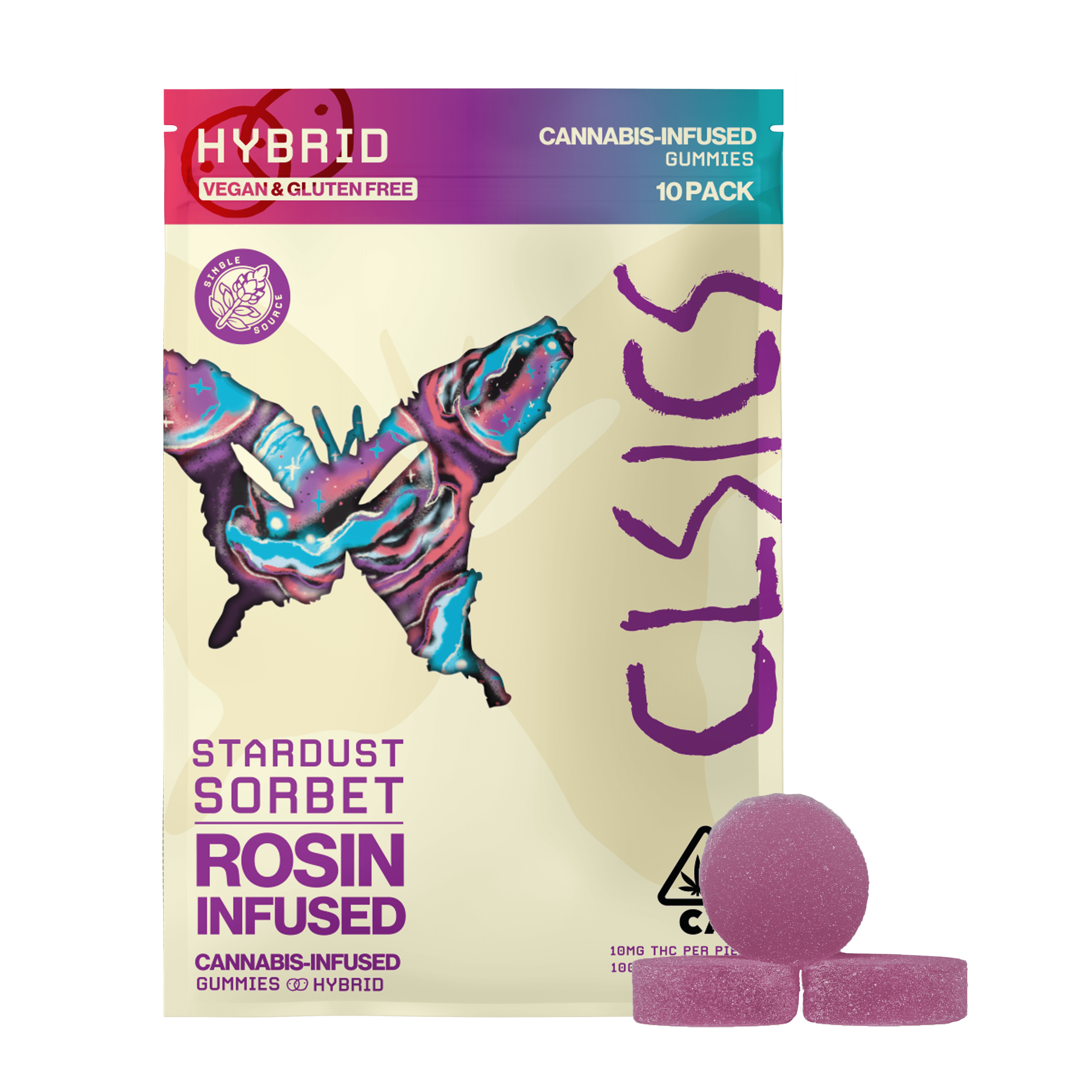 CLSICS Live Rosin Gummies Hybrid Stardust Sorbet