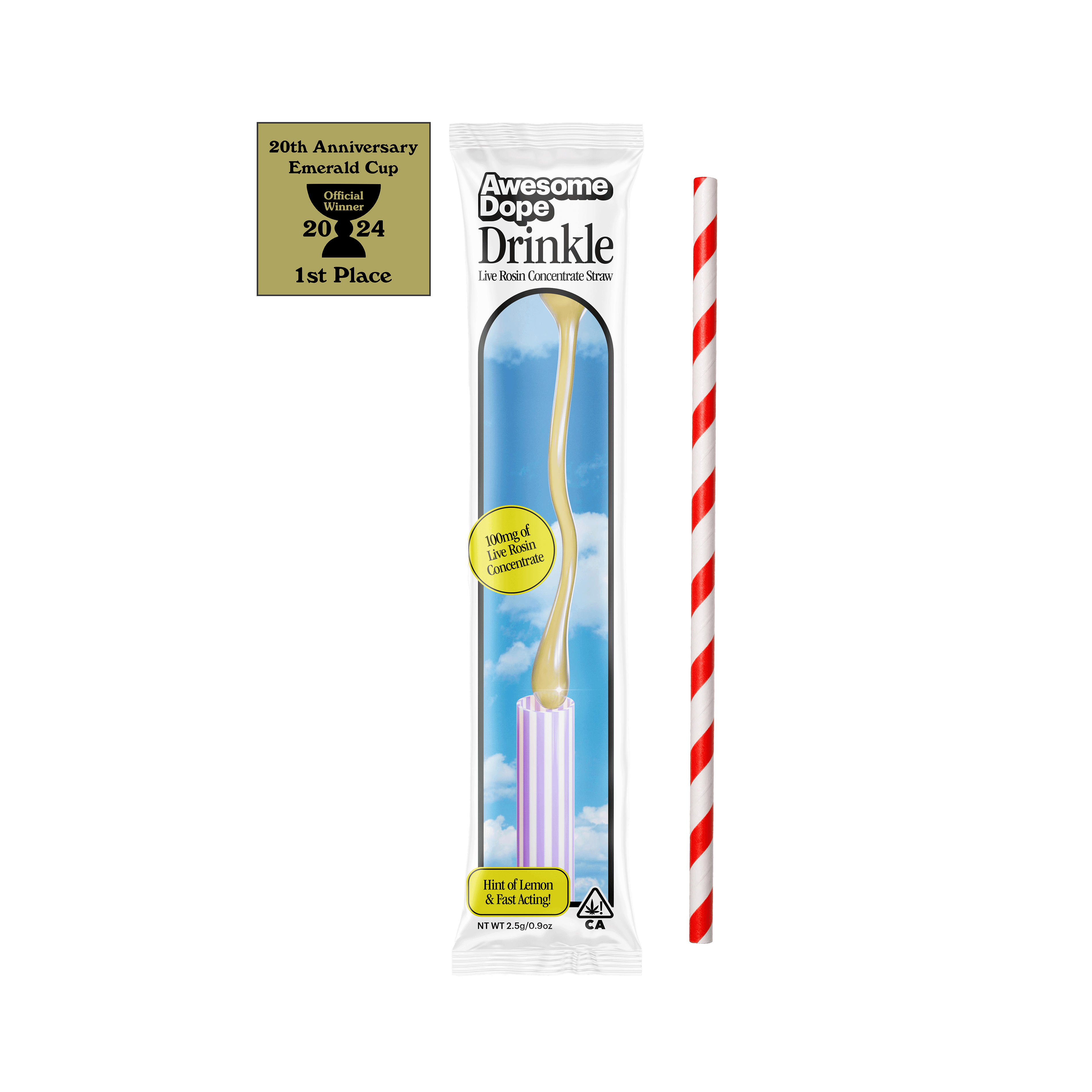 Awesome Dope Edible Rosin Concentrate Straw 100mg Sativa
