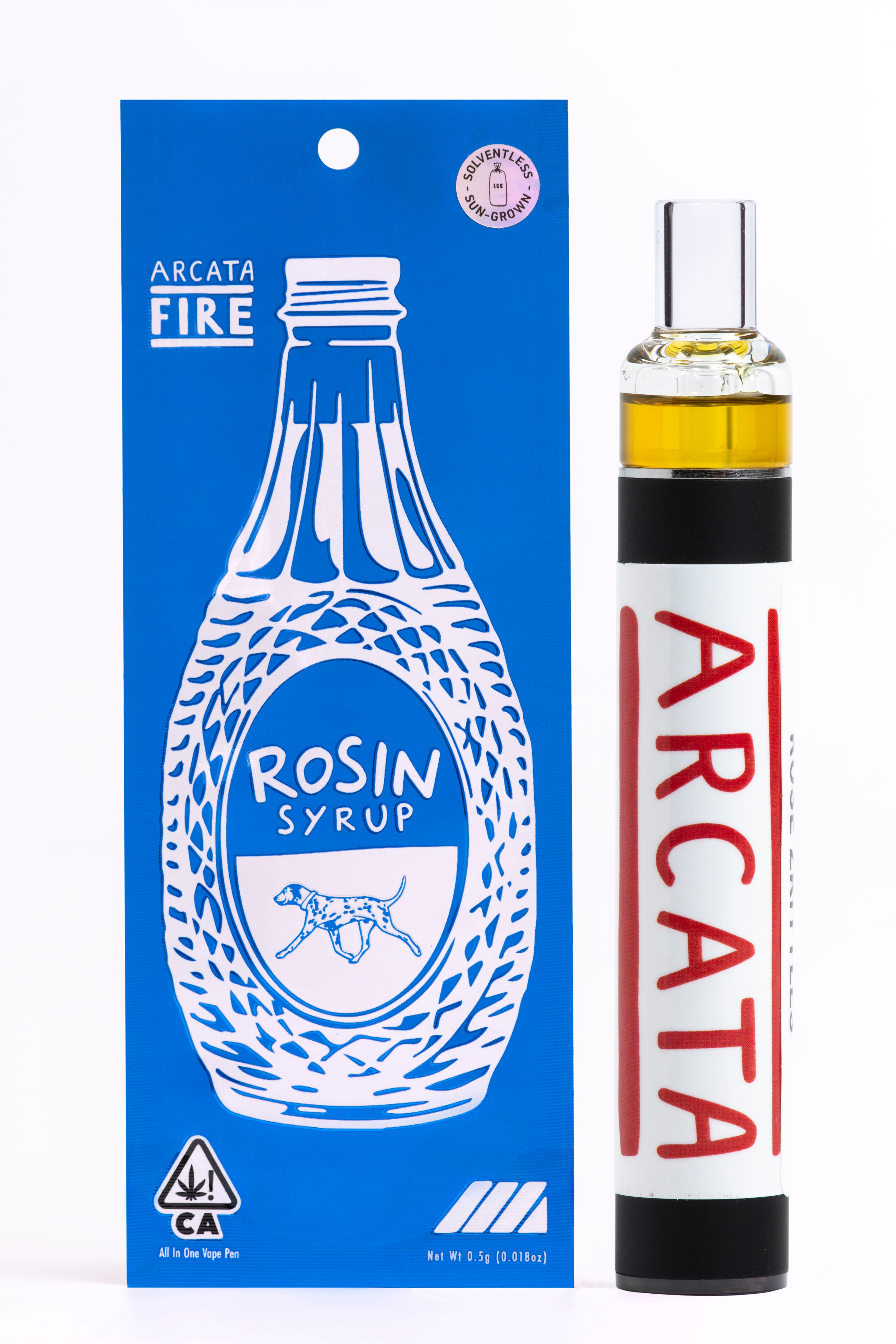 Arcata Fire T1 100% Live Rosin AIO 0.5g Hybrid Rose Zkittles