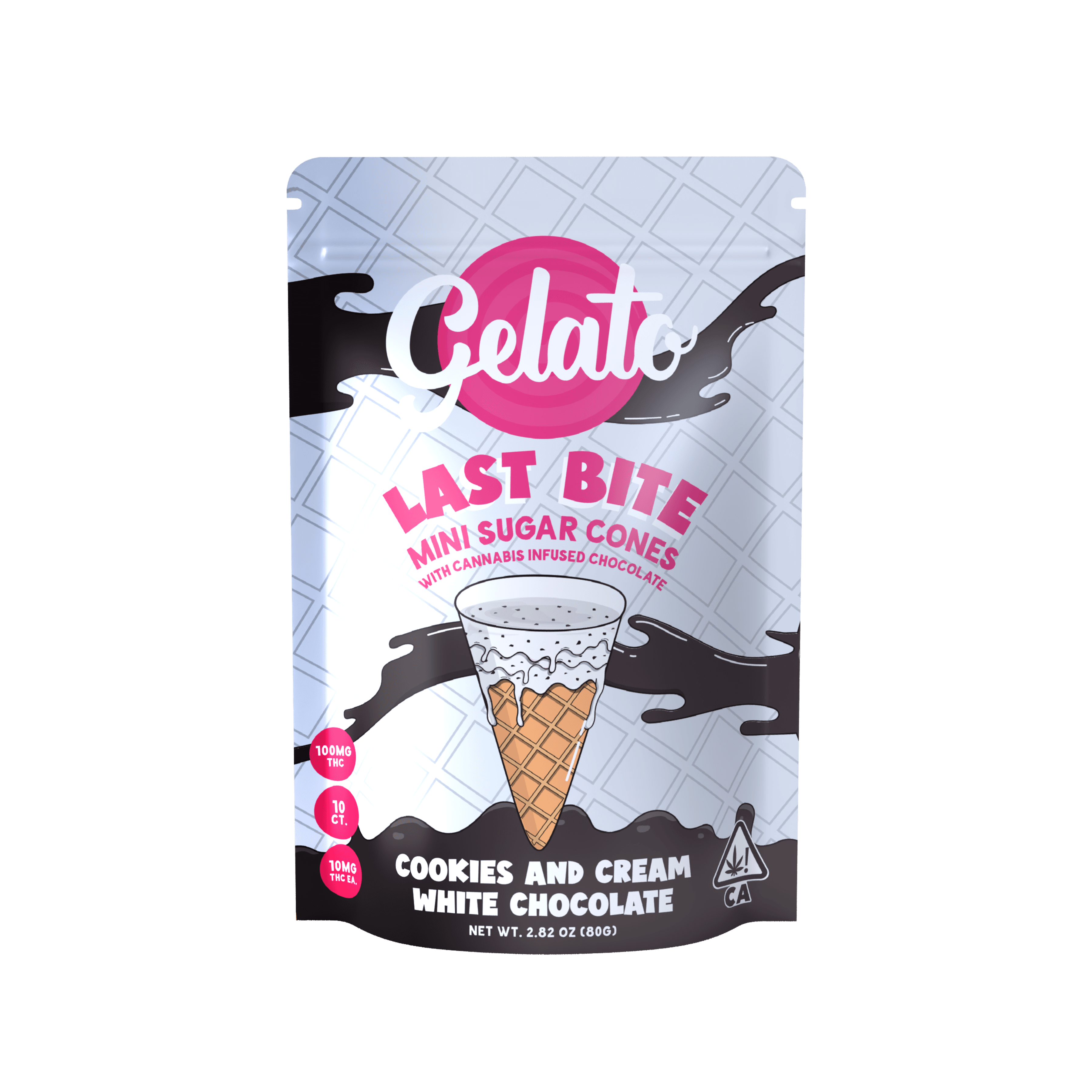 Gelato Last Bite 100mg Sativa Cookies and Cream 10pc