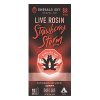 Emerald Sky Rosin Gummies 1ct 100mg Hybrid Strawberry Storm 48pk