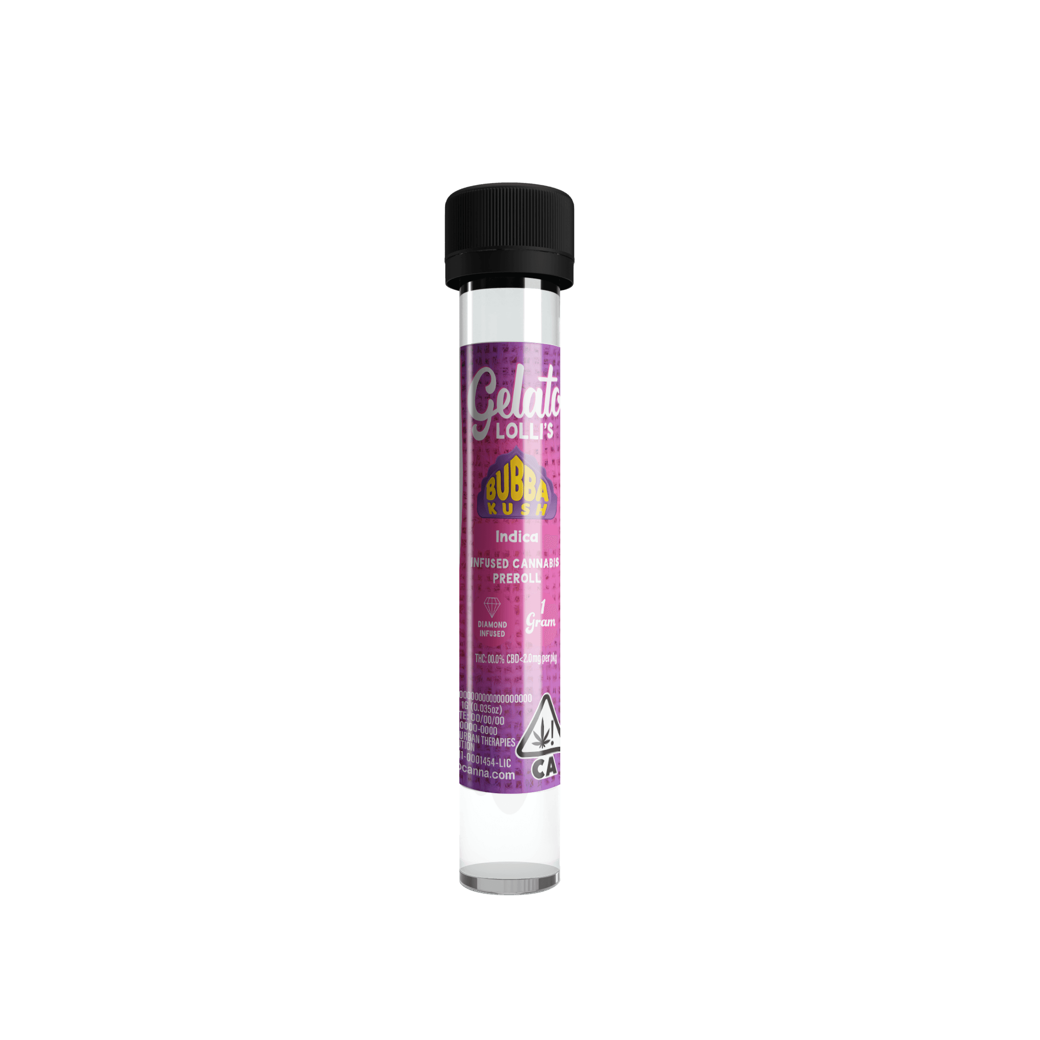 Gelato Lolli's Single Infused Preroll 1.2g Indica Bubba Kush 12pk
