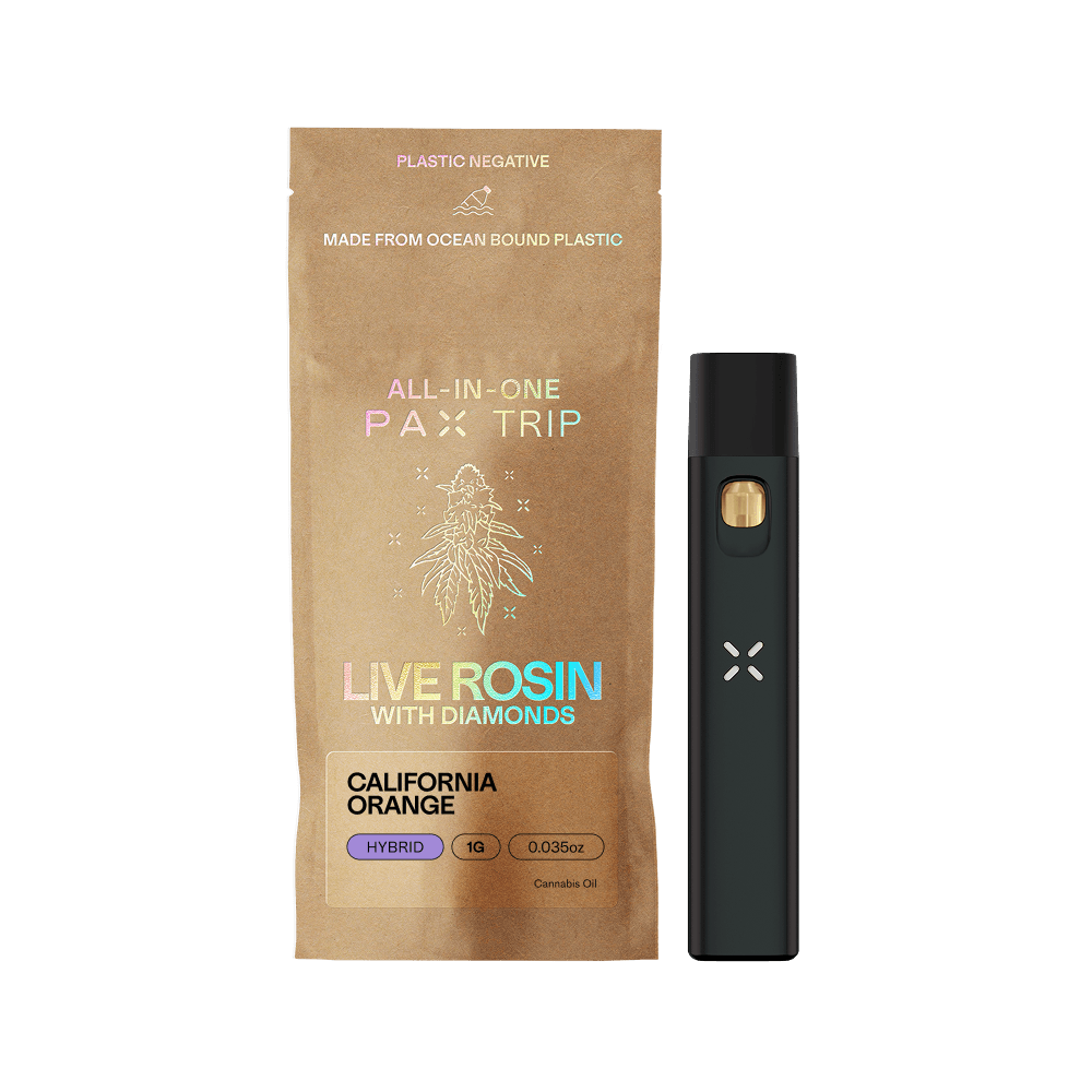 PAX Trip All-In-One Live Rosin with Diamonds 1g Hybrid California Orange