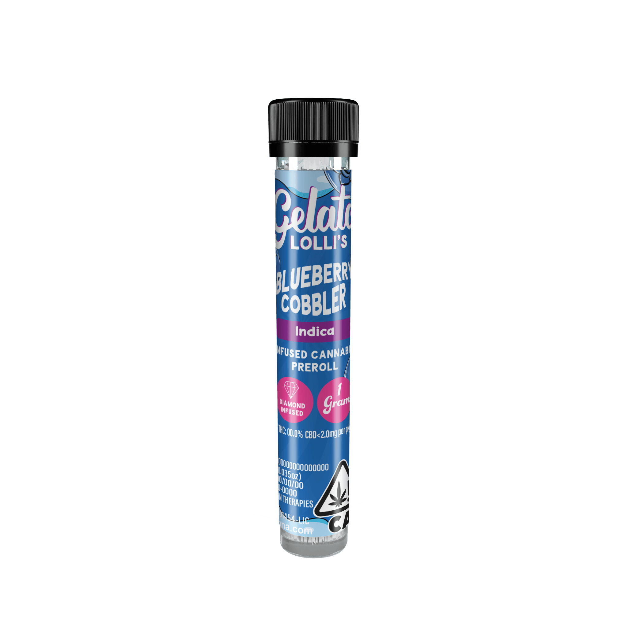 Gelato Lolli's Single Infused Preroll 1.2g Indica Blueberry Cobbler 12pk