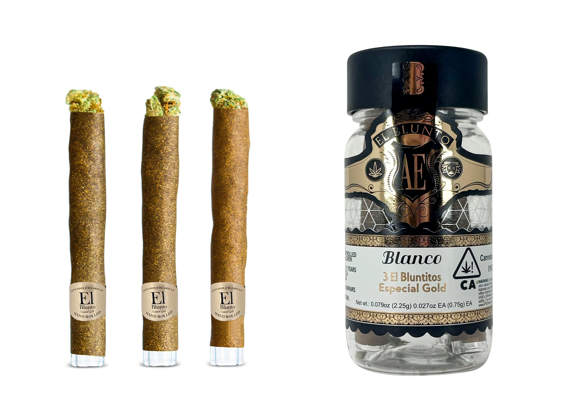 El Blunto Especial Gold Bluntito .75g Indica Blanco 3pk