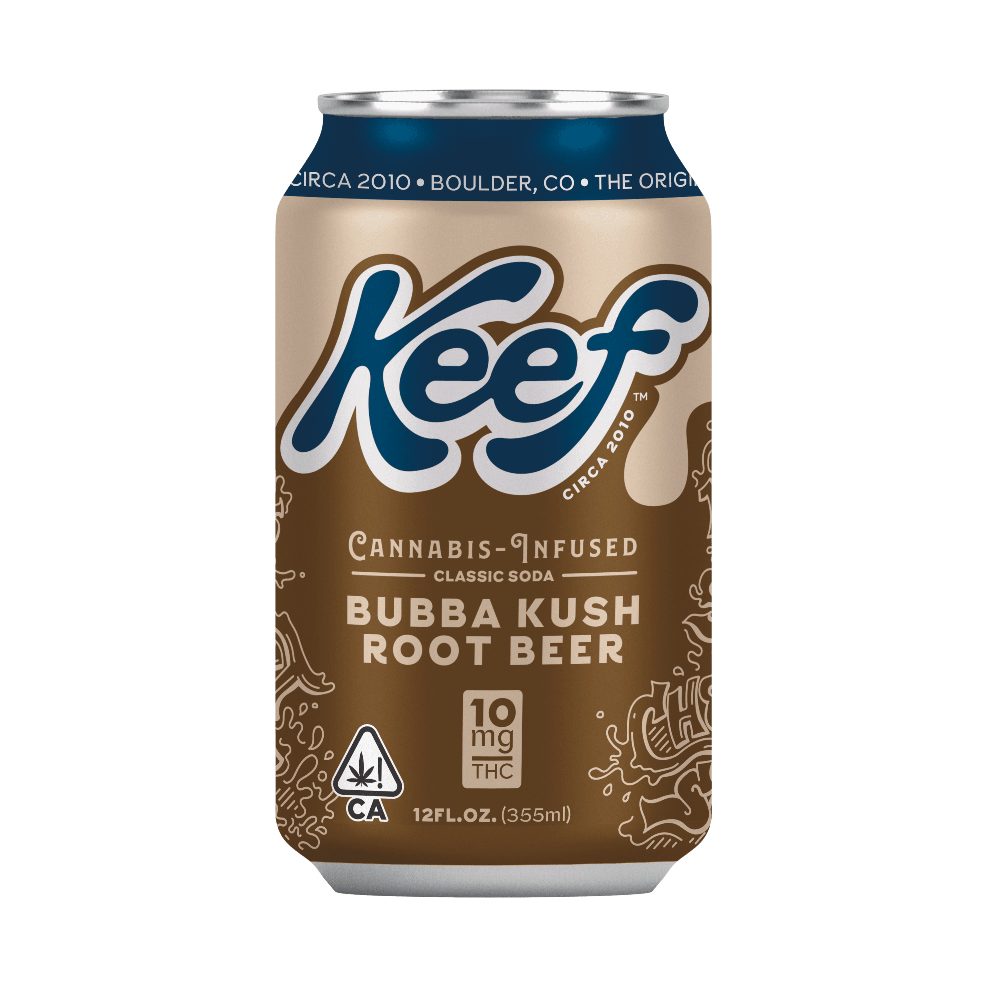 Keef 10mg Bubba Kush Root Beer Classic Soda 12oz