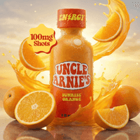 Uncle Arnie's Beverage 2oz Sunrise Orange with Caffeine 100mg 12pk