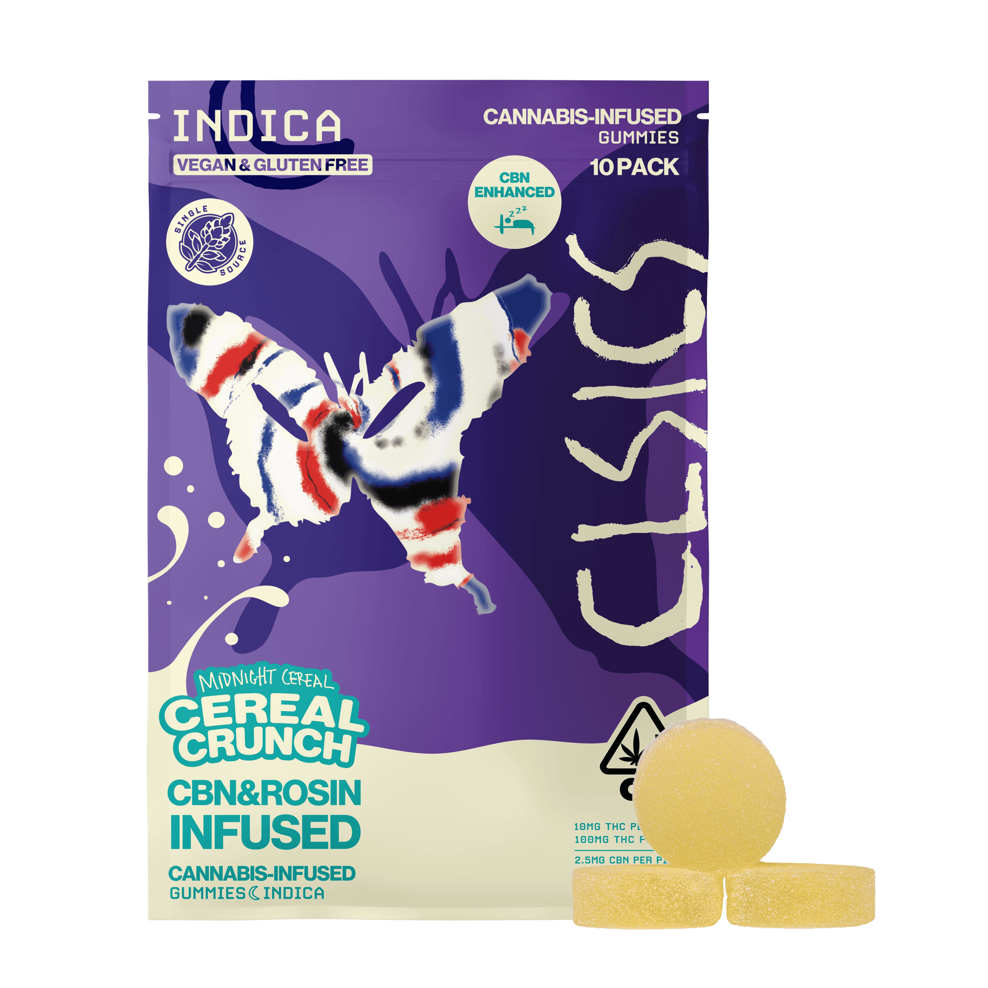 CLSICS Live Rosin Gummies Indica CBN Midnight Cereal: Cereal Crunch