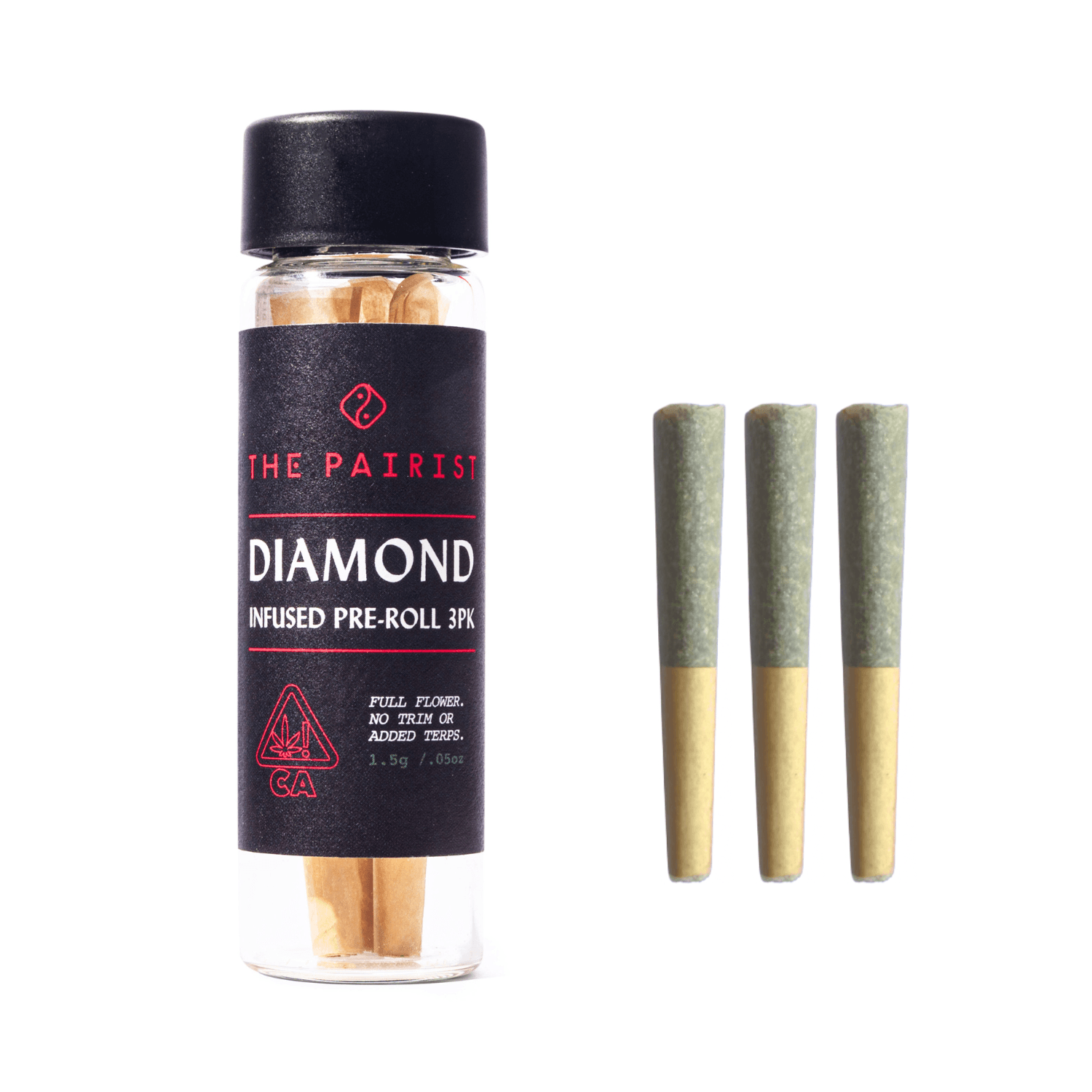 The Pairist Diamond Infused Preroll 0.5g Indica Velvet Berry 3pk 1.5g