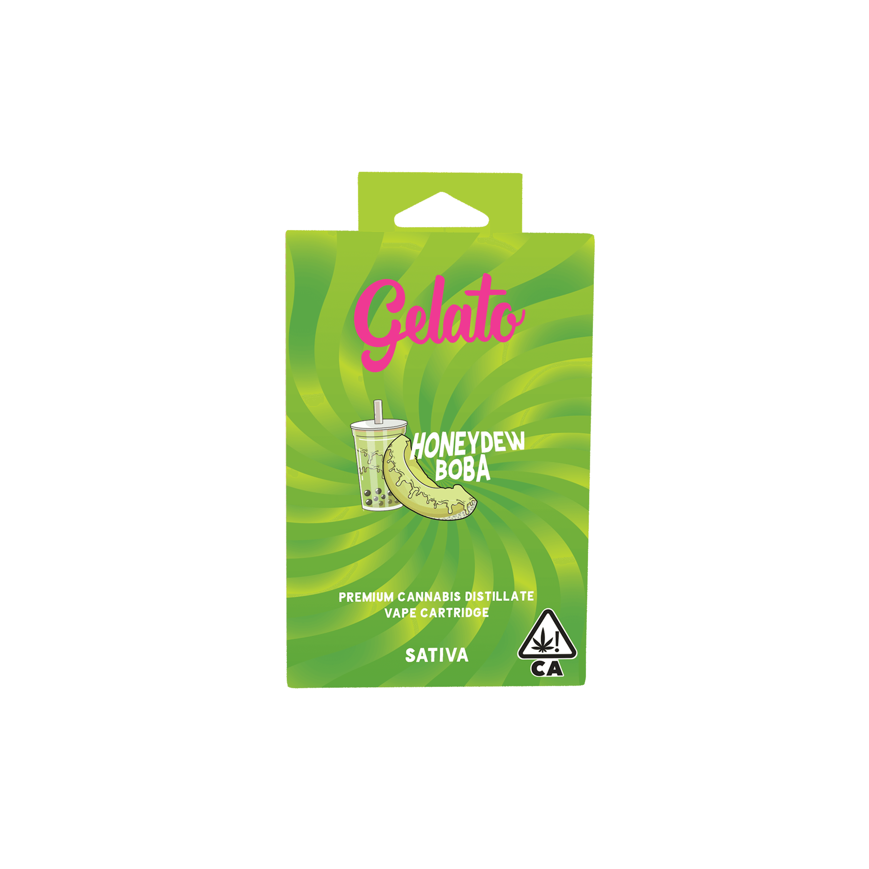 Gelato Flavors Cartridge 1g Sativa Honeydew Boba 10pk