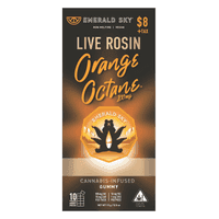 Emerald Sky Rosin Gummies 1ct 100mg Sativa Orange Octane 48pk