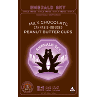 Emerald Sky Peanut Butter Cups 10ct 100mg Indica Milk Chocolate 10ct