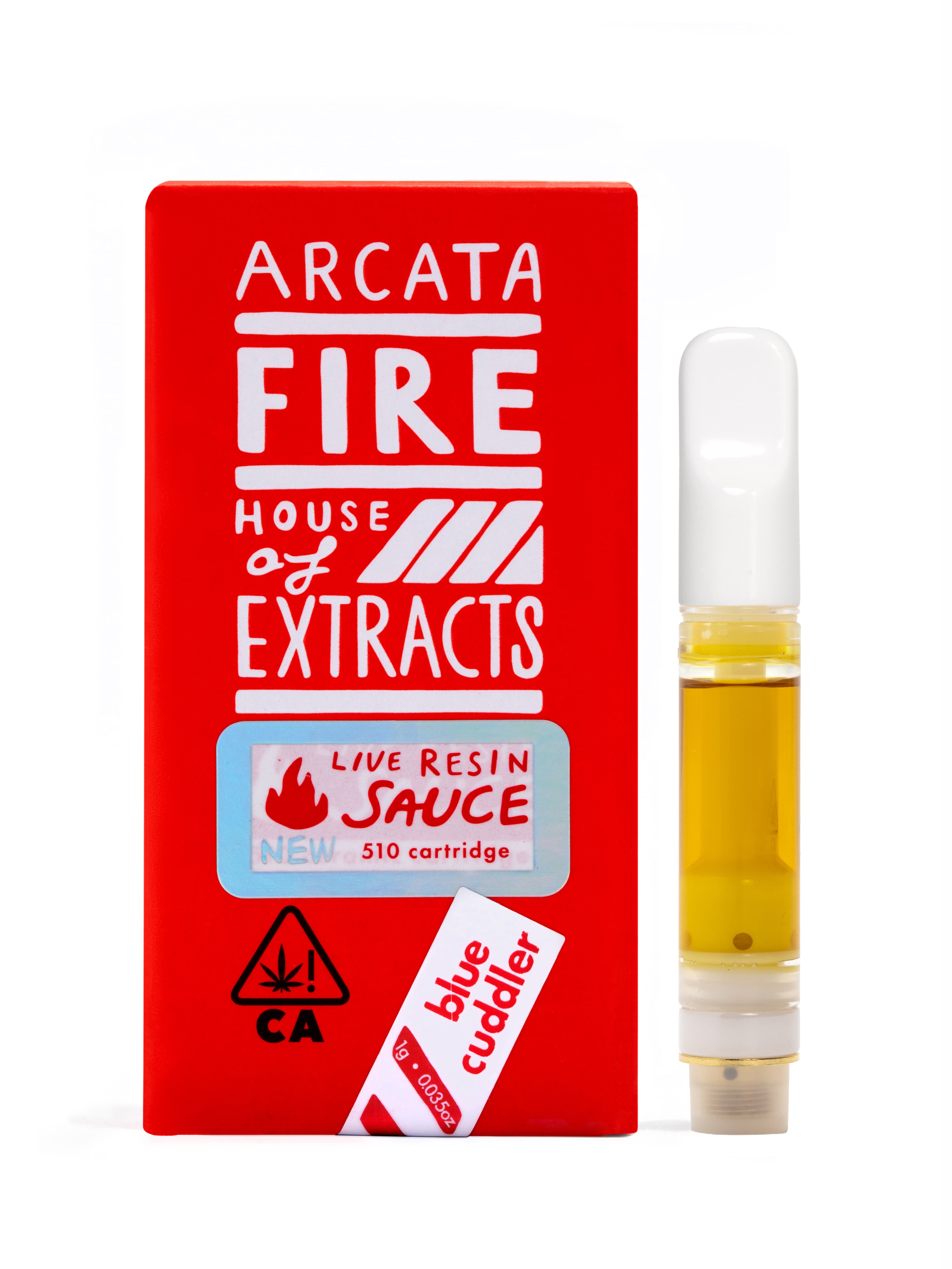 Arcata Fire 100% Live Resin Cartridge 1g Indica Blue Cuddler