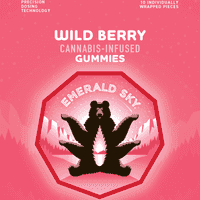 Emerald Sky Gummies 10ct 100mg Indica Wild Berry