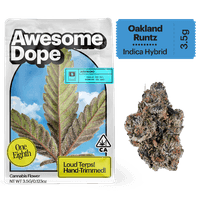 Awesome Dope Flower 3.5g Indica Hybrid Oakland Runtz 16ct