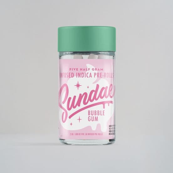 Sundae Infused Preroll 5pk 2.5g Indica Bubble Gum