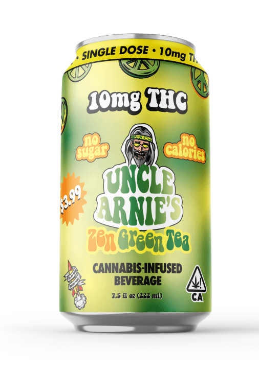 Uncle Arnie's Beverage 7.5oz Zen Green Tea Zero Calories 10mg 12pk