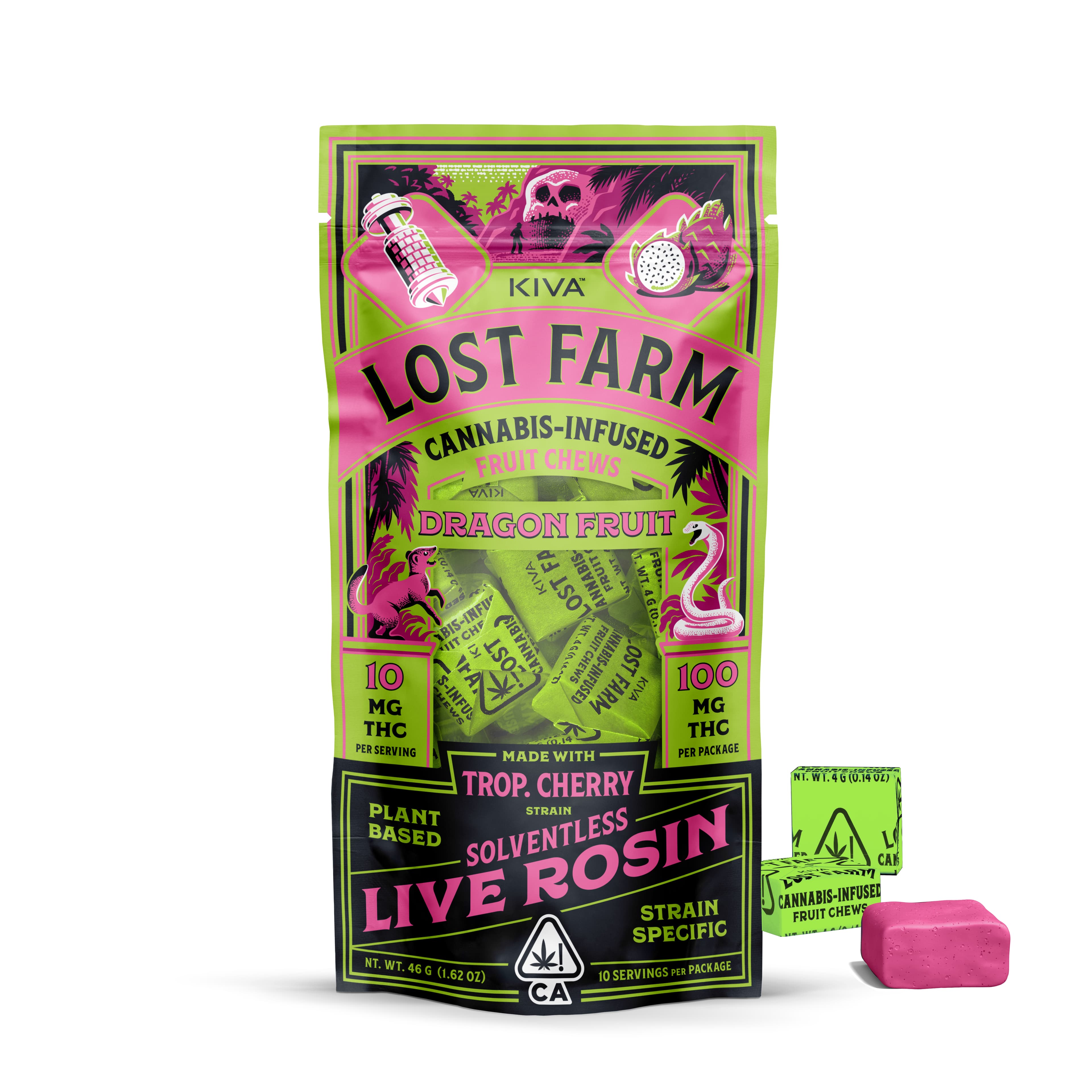 Lost Farm Chews Dragon Fruit Trop. Cherry Rosin