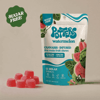 Potters Fruit Chew Sugar-Free Live Resin Indica Watermelon 10pk 100mg THC