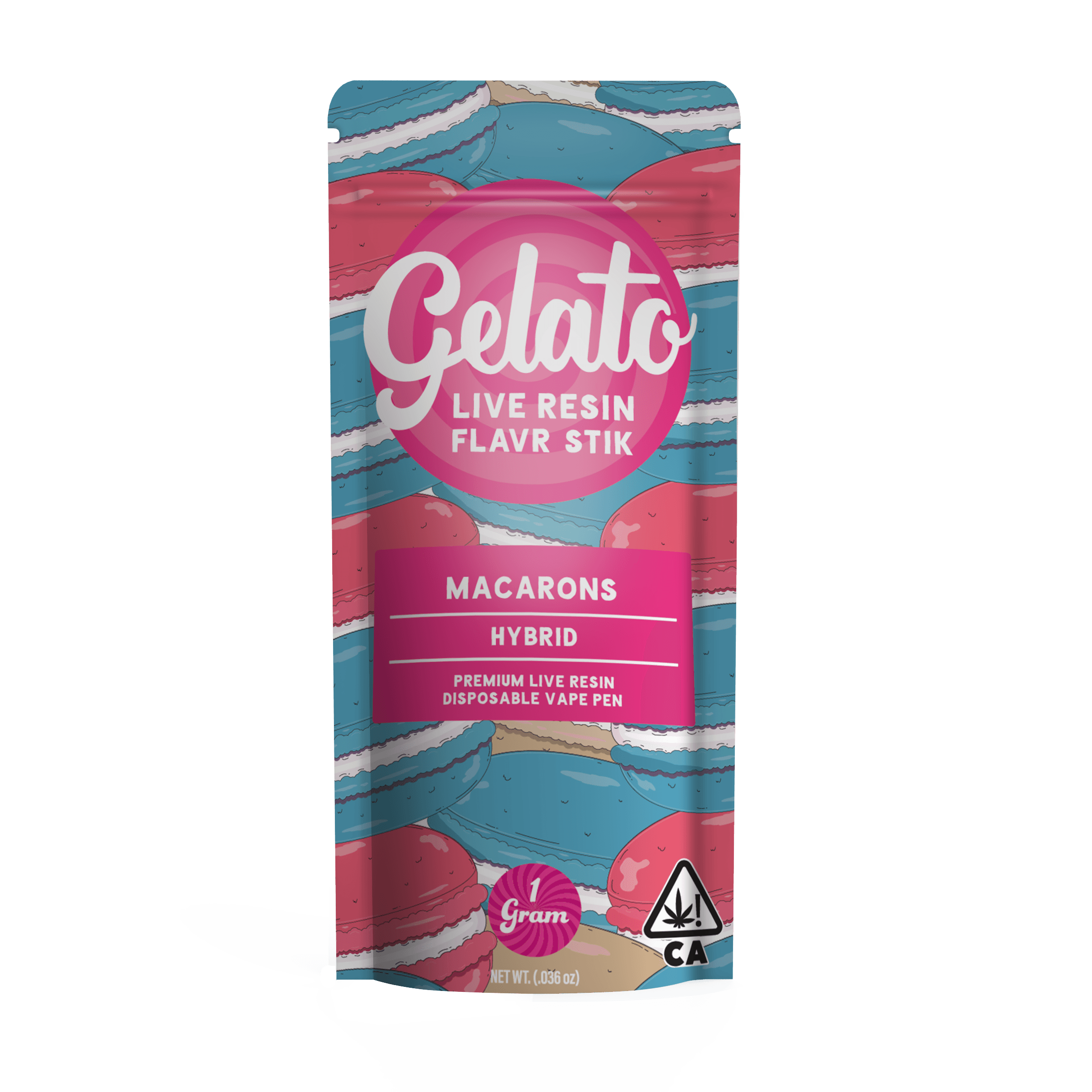 Gelato Live Resin All-In-One 1g Hybrid Macaron 10pk