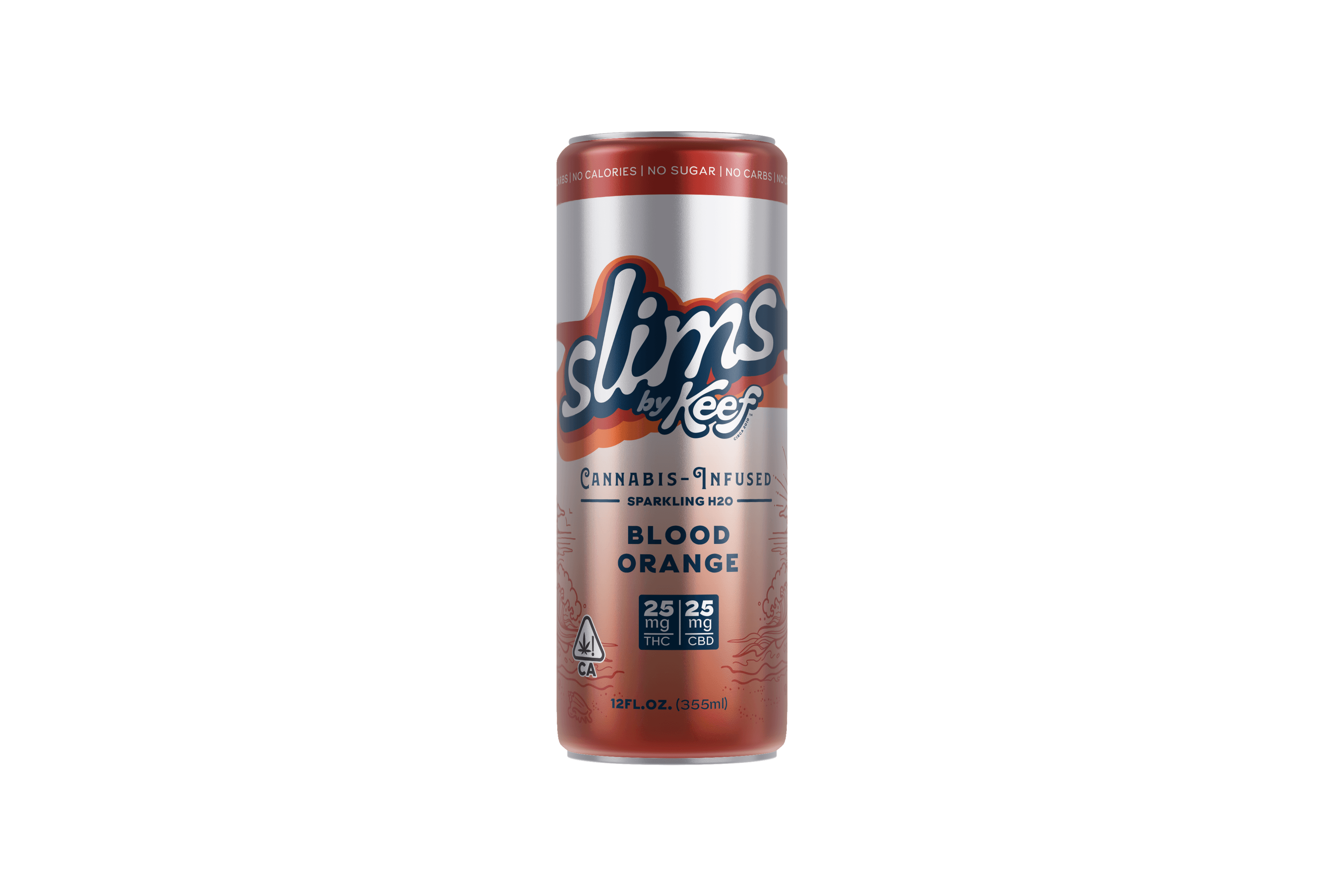 Keef Slims Blood Orange 25:25mg THC:CBD 12oz
