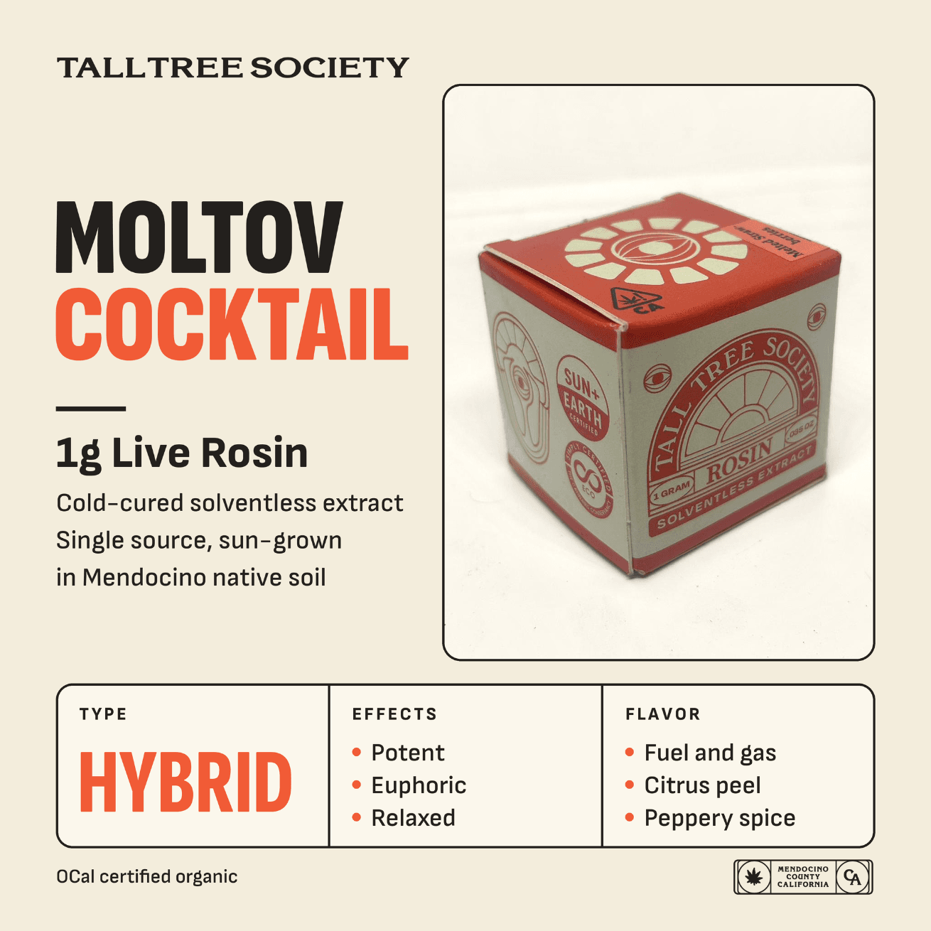 Tall Tree Society Rosin 1g Moltov Cocktail