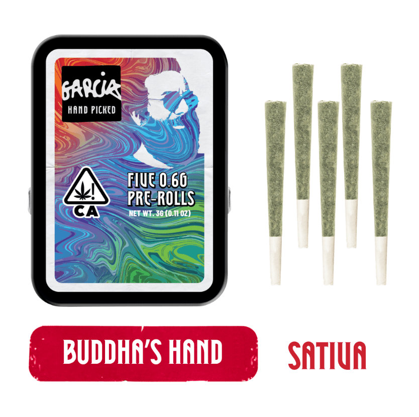 Garcia Hand Picked Preroll .6g Sativa Buddha's Hand E 5pk 3g