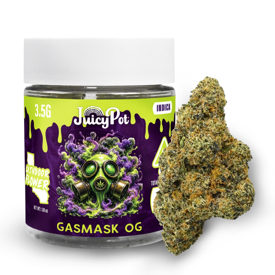 JuicyPot Flower 3.5g Indica Gasmask OG