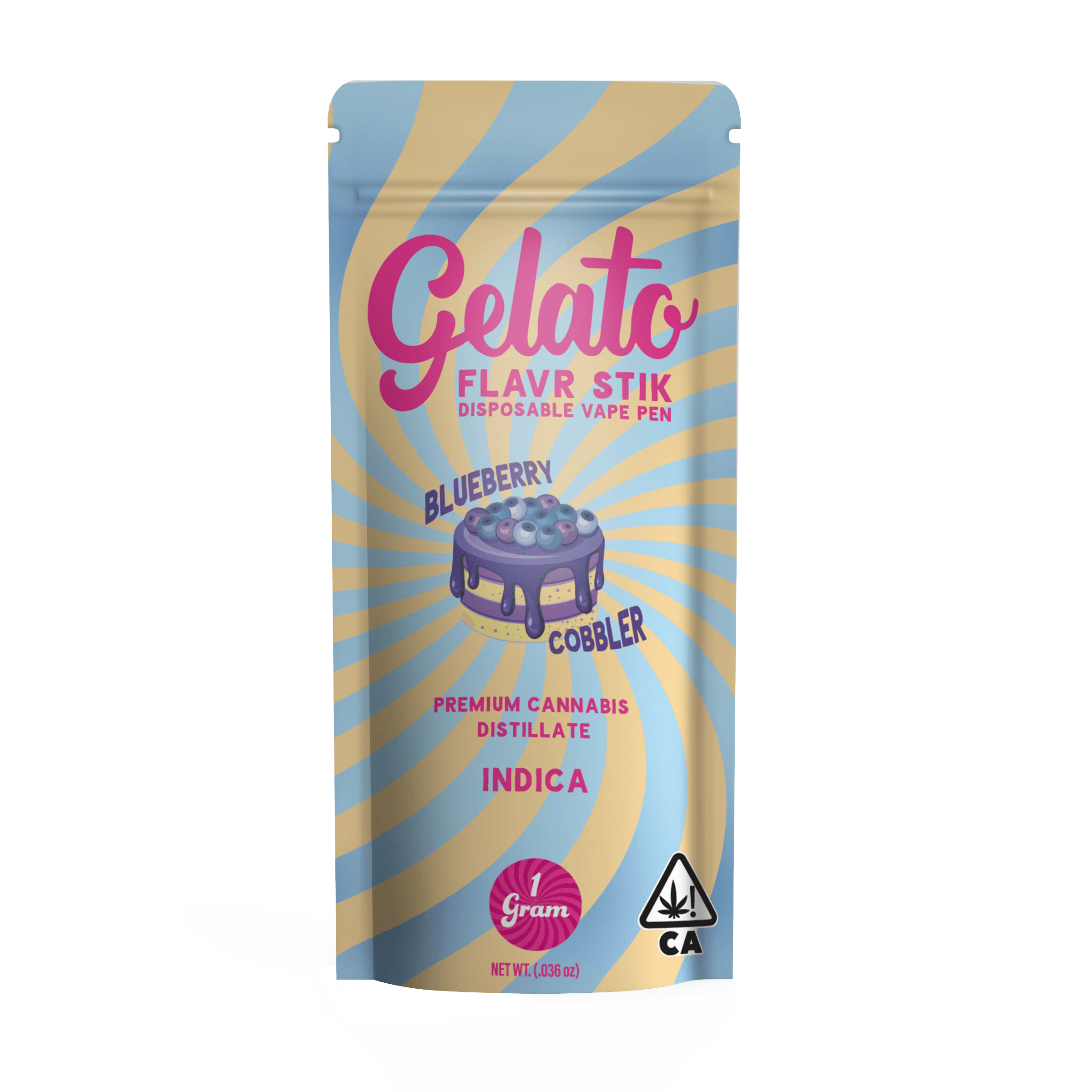 Gelato Flavors All-In-One 1g Indica Blueberry Cobbler 10pk