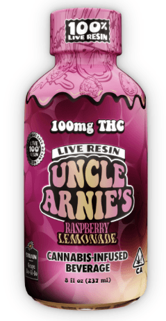 Uncle Arnie's Beverage 8oz 100% Live Resin Raspberry Lemonade 100mg Grape Do-Si-