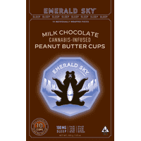 Emerald Sky Peanut Butter Cups 10ct 100mg Indica THC/CBD/CBN Sleep Milk Choco 10