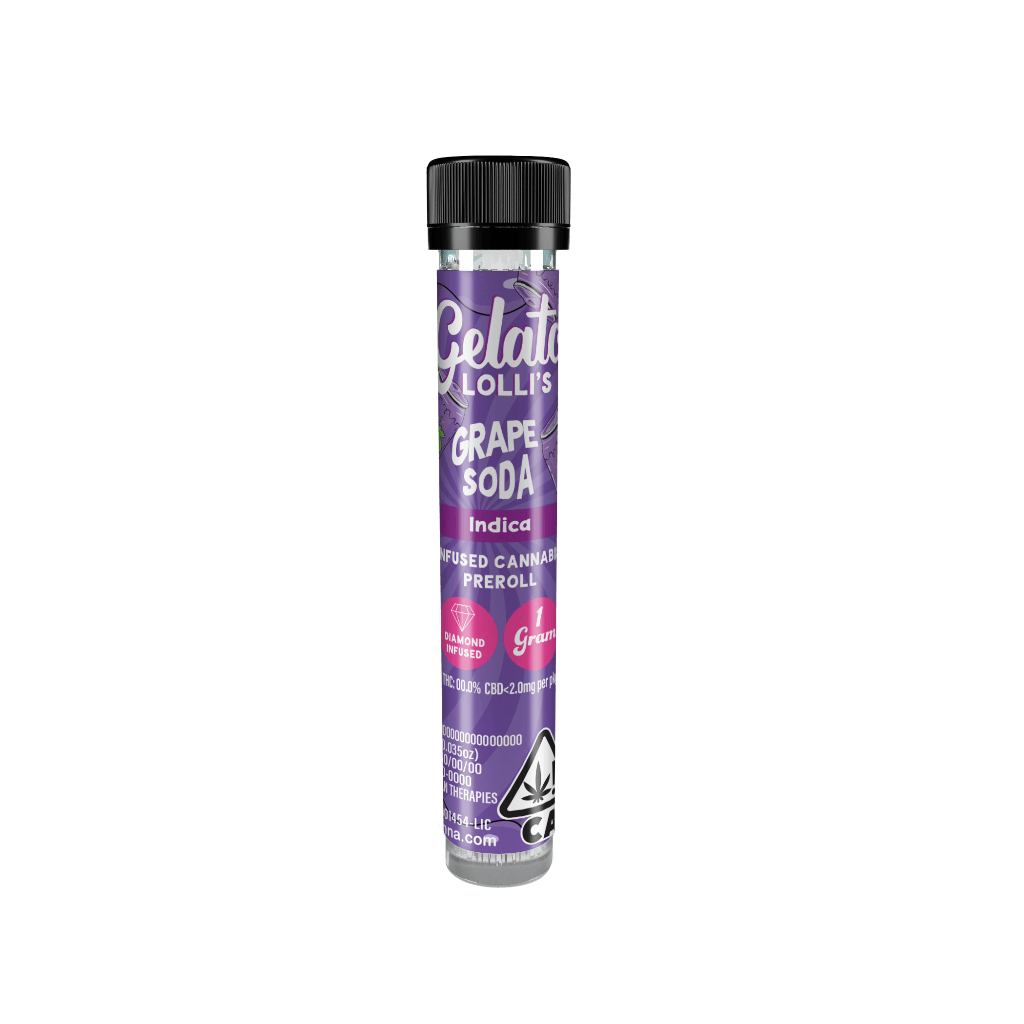 Gelato Lolli's Single Infused Preroll 1.2g Indica Grape Soda 12pk