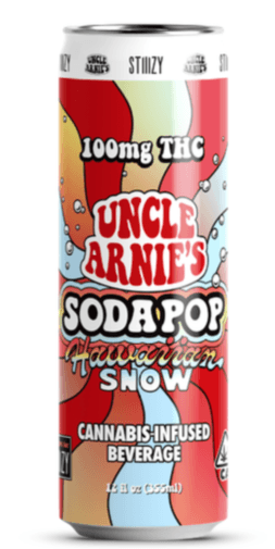 Uncle Arnie's Stiiizy Exclusive Beverage 12oz Hawaiian Snow Soda 100mg