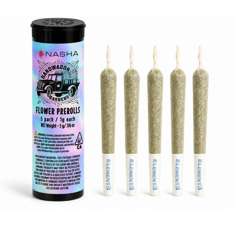 Nasha Flower Preroll 5pk 1g Indica Gush Mints