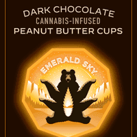 Emerald Sky Peanut Butter Cups 10ct 100mg Sativa Dark Chocolate