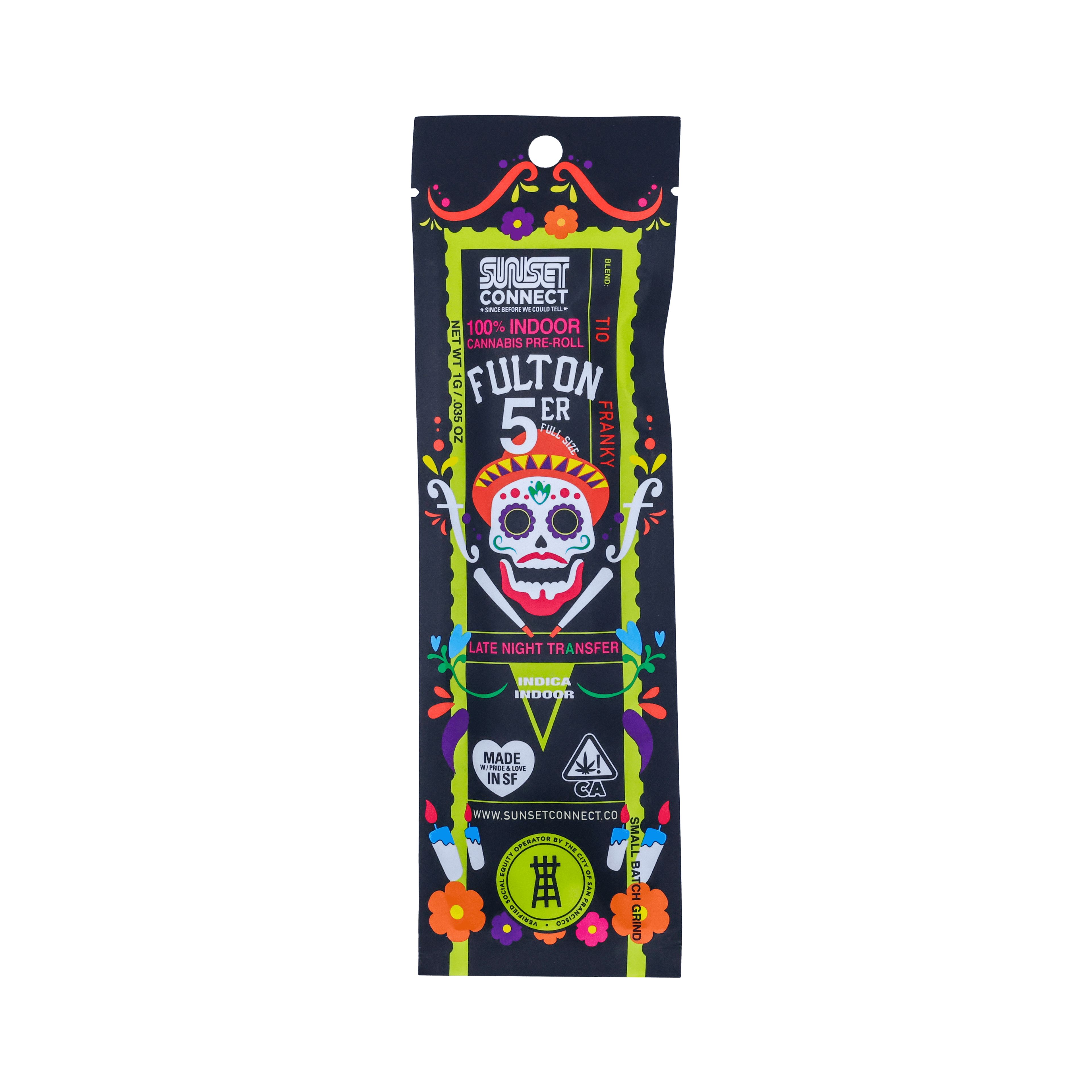 Sunset Connect Preroll 1G Fulton 5er Indica Tio Franky 50ct