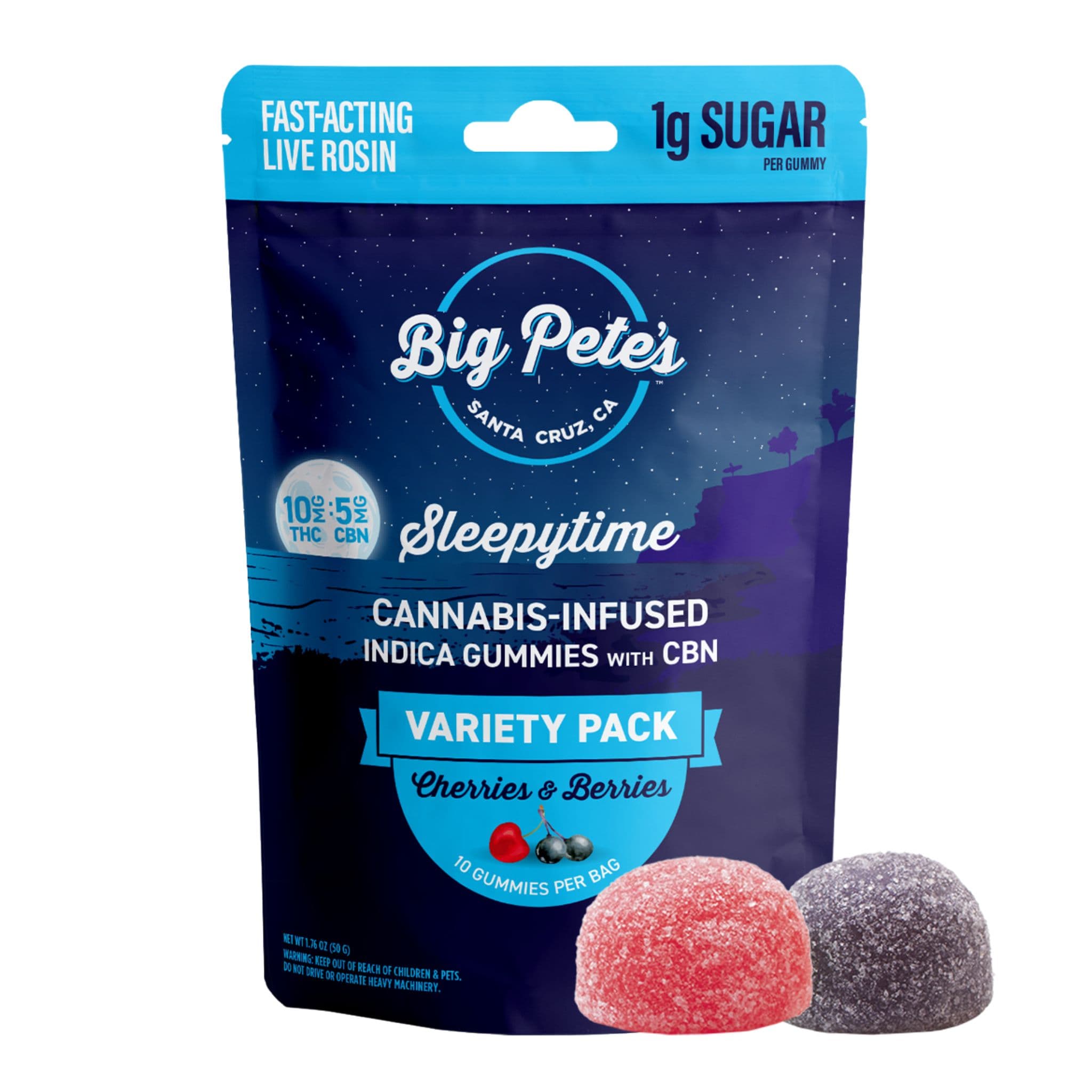 Big Pete's Gummies Sleepytime Fast-Acting Indica Cherries & Berries 2:1 10pk